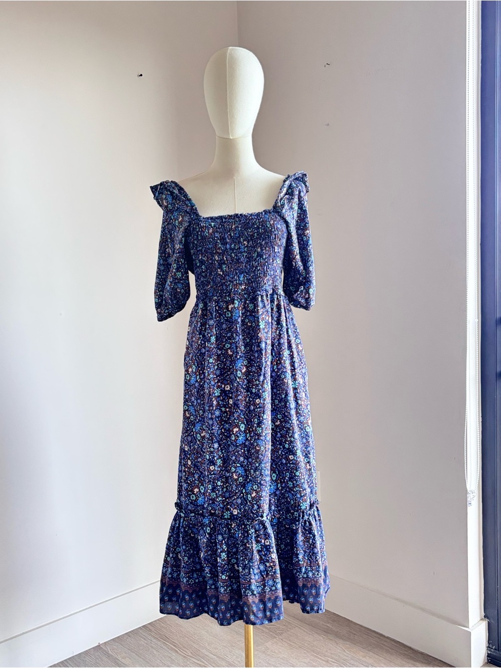 Vineyard Vines Navy Blue Floral Maxi Dress